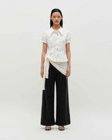 DOZI - Puffed Button Up Shirt _ WHITE