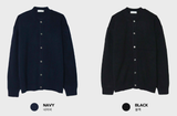 glass-like cash round hachi knit cardigan