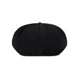 VA Curved Logo Easy Fit Newsboy Cap / Black