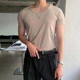 LMN Uネックマッスルフィット半袖Tシャツ (8 colors)