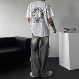 レインオーバルレタリングショートスリーブTシャツ (2 colors/36805)