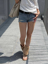 Vintage low rise denim shorts