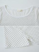 BYドットスリムクロップショートスリーブTシャツ(3color)