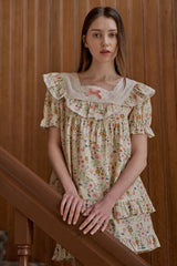ULLALA PAJAMA Ael Short-sleeve Two-piece Vanilla[24169WTSSN]