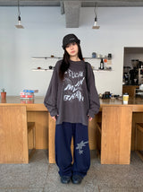 カンラブプリンティングオーバー長袖Tシャツ