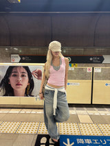 ヘンリーネックスリーブレス(8color)