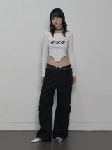 BOATNECK BUTTON TOP WHITE