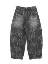 Luton Drawing Flower Denim Pants