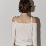 Boucle off shoulder Ivory