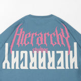 HIERARCHY STUDIOS Unruled - ブルーミラーワイドオーバーサイズTシャツ