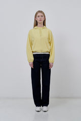KIRSH PLAIN INCISION WOVEN WINDBREAKER [LIGHT YELLOW]