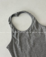 Halterneck Ribbed Sleeveless