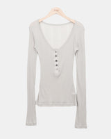 Echoes Button Long-Sleeve T-Shirt