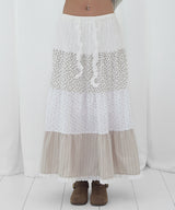 FLORAL LACE CANCAN LONG SKIRT (FLORAL) F26QD161