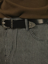 FF Stripe Curved Wide Pants