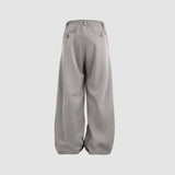 HIERARCHY STUDIOS Unruled - Ash Grey Tuck Slacks Trousers