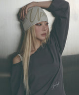 Jacquard Roll Beanie [Ivory]