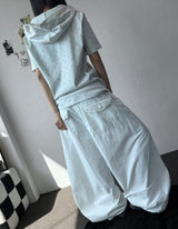 Jepeni Dot Back Detail Balloon Cotton Pants 3color