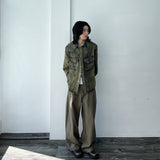 Denim Vintage Washed Double Pocket Boxy Shirt