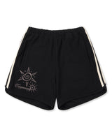Embroidery Track Waffle Shorts - Black