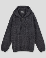 Lune Cable Half Zip-Up Hoodie Knit