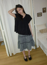 Henil Mesh See-through Tabi Mary Jane Flat Shoes