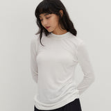ウールライクベーシックTシャツ ホワイト