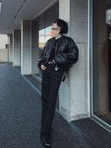 エボニッククロップレザー MA-1