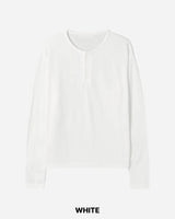 Day Henley Neck Crop Long Sleeve T
