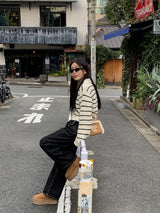 Clang wool striped cardigan