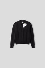Croiffle v-neck knitwear