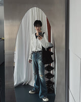 Cora Damage Bootcut Denim Pants