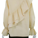 round frill blouse
