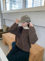 ミメンナ ヴィンテージ ヘアリー ラウンドニット