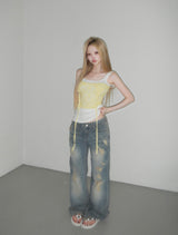 daisy lace sleeveless(2 color) 