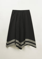 シアーサッカーフレアドマキシスカート (Navy)