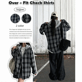 Tiki Layered Hooded Checkered Shirt (2 colors)