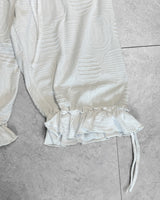 BUBBLE FRILL CAPRI PANTS
