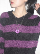 gleaming star dot necklace [purple]