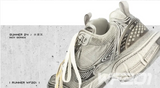 We Flower Vintage Distressed Height-Increasing, Dirty Shoes, Casual and Versatile, Dad Shoes.