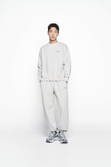 25SS ピグメントベーシックロゴスウェットシャツ ライトグレー