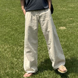  Cool tantan hemp linen wide banding pants in summer