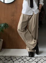 No-Mace Back Banding Cotton Ton-Chin-Wide Pants