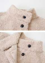 #Fluffy Boucle Ｈigh Neck Half Coat (4color)