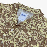 silky ethnic open collar shirt_yellow