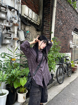 Rui Vintage Wine Check Shirt