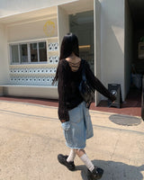 ルーズパンチングニット