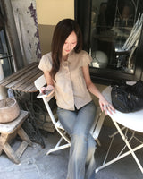 ローライズ ティン ウォッシング ブーツカット パンツ