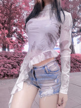 allbubble Pink mesh top