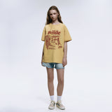 キャットフードピグメントTシャツ_マスタード